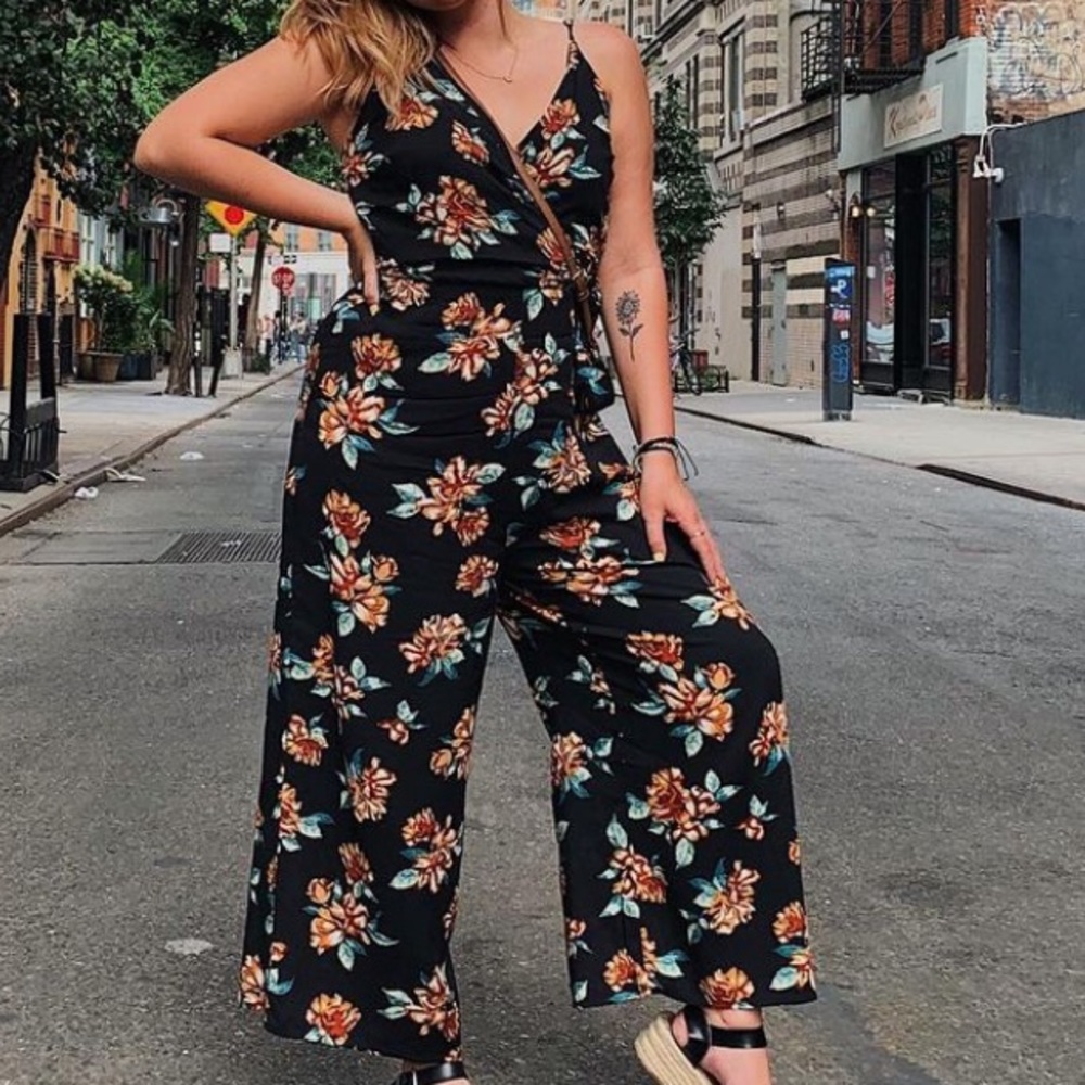 Xhilaration Floral Jumpsuit